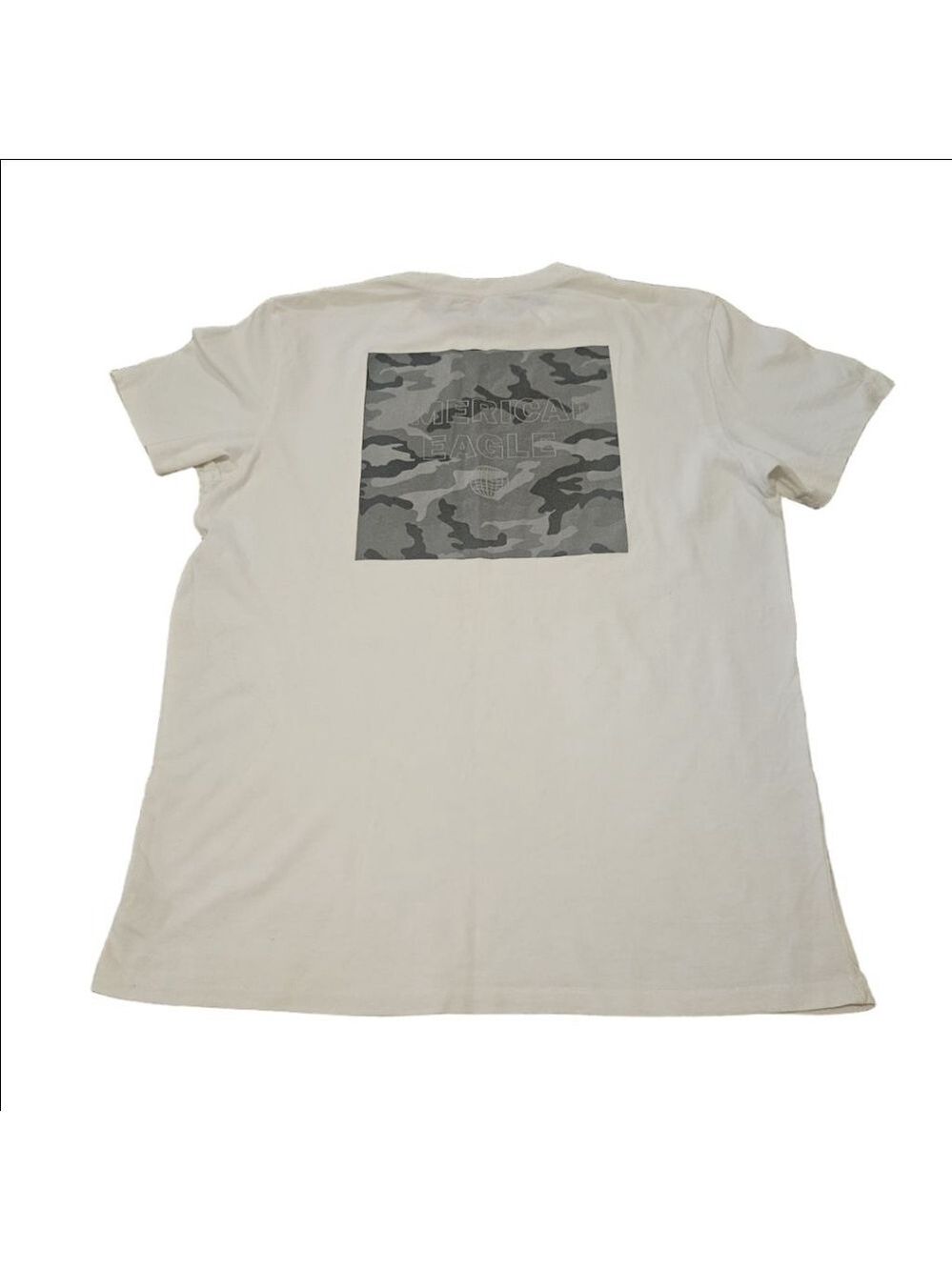 Men's American Eagle White Camo Graphic Short Sleeve Tee M - Picture 1 of 8